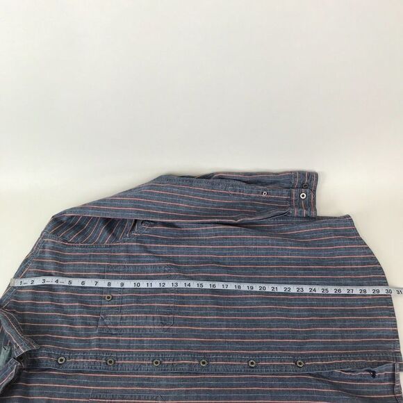 L.L. Bean Button Up Shirt Men's Large Striped Long Sleeve Cotton Casual Pockets - Picture 7 of 9